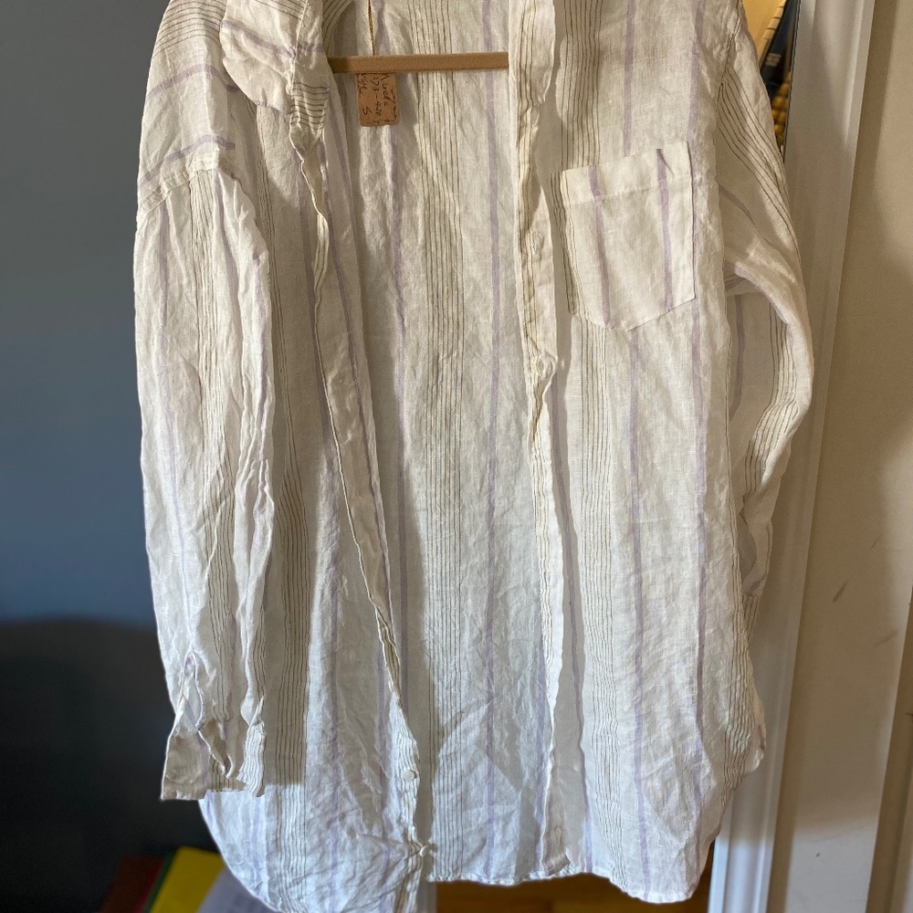 CP Shades Marella striped Linen Shirt, size S